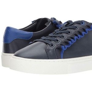 Tory Sport Navy Ruffle Sneakers 7M
